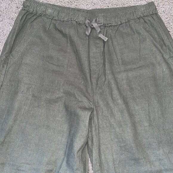 SPLENDID Angie Coastal Linen Blend Wide Leg Pull On Pants -Size L - Picture 2 of 14